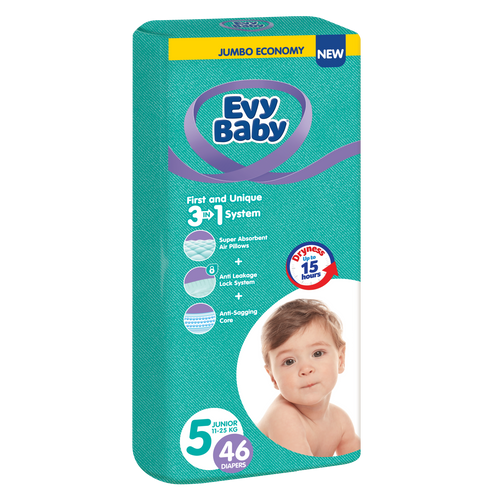 Evy Baby jednokratne pelene 3 u 1 sistem Jumbo slika 4