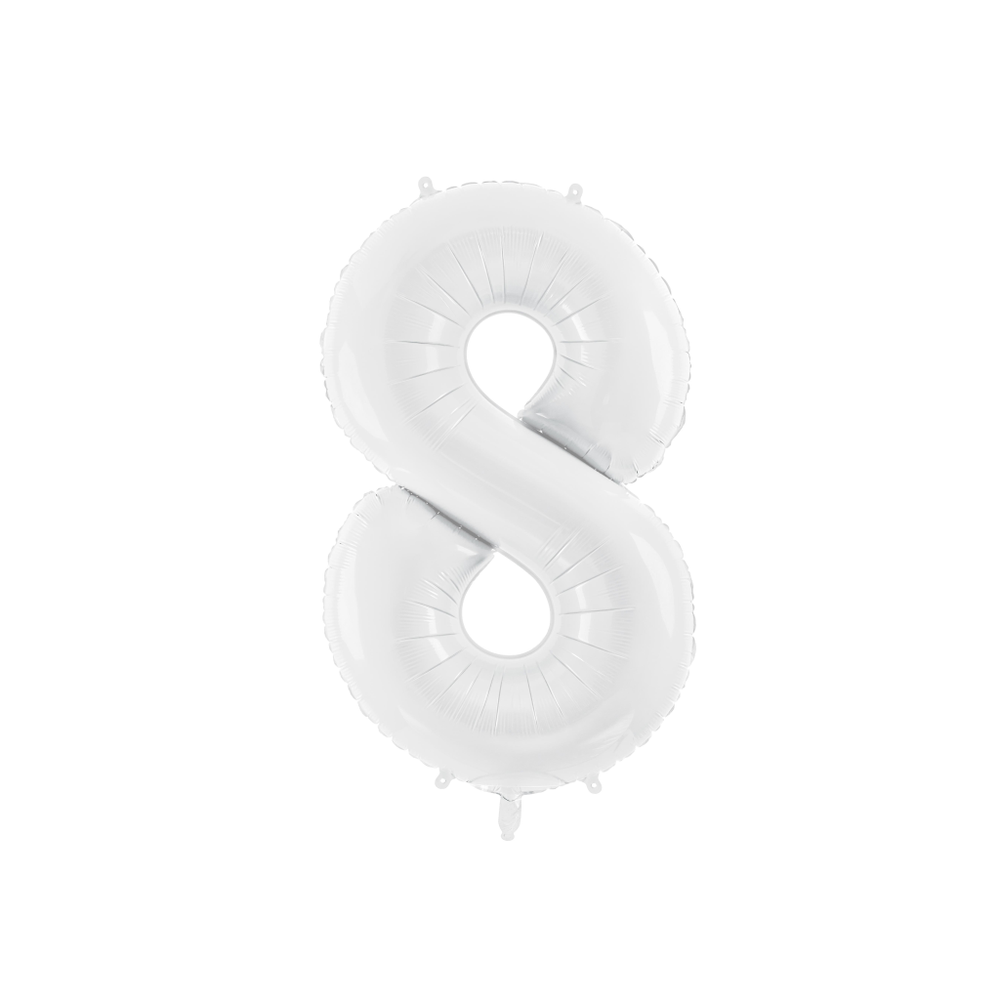 FB130-8 Folijski balon 8 Bijeli 86cm slika 1