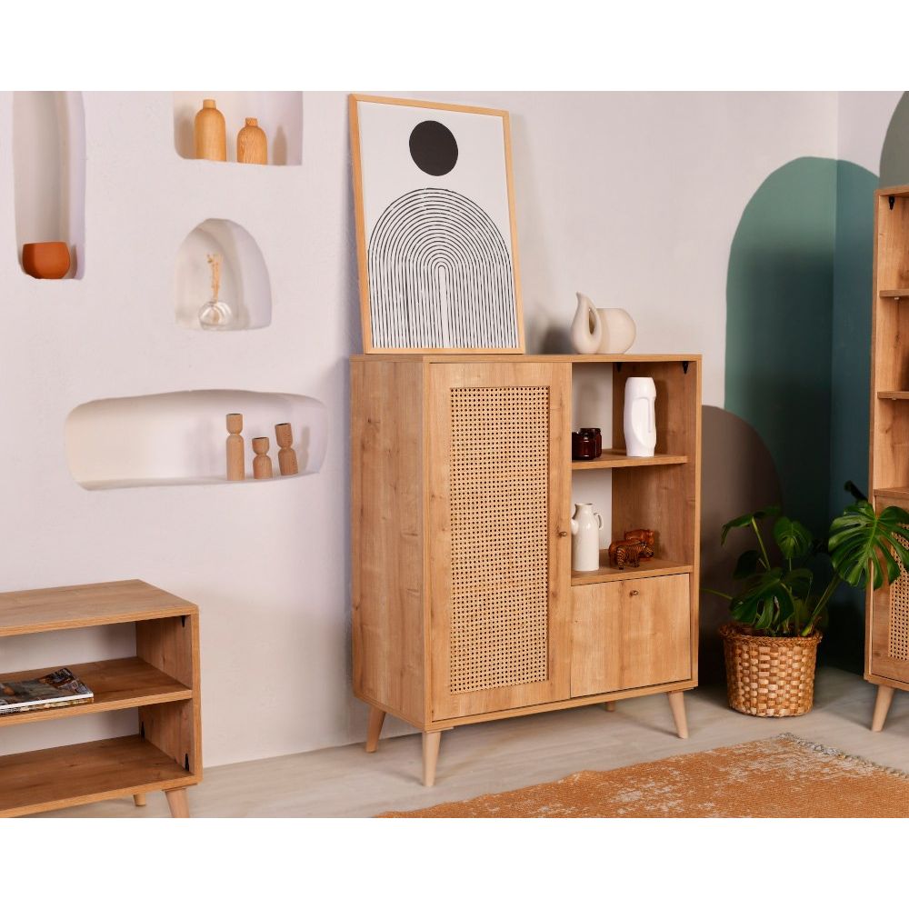 Hazeran Multi Oak Višenamjenski Kabinet slika 2