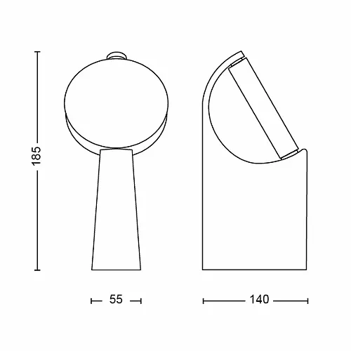 Philips mimoza podna spoljasnja svetiljka antracit 1x6w 2700 k,929003262501 slika 3