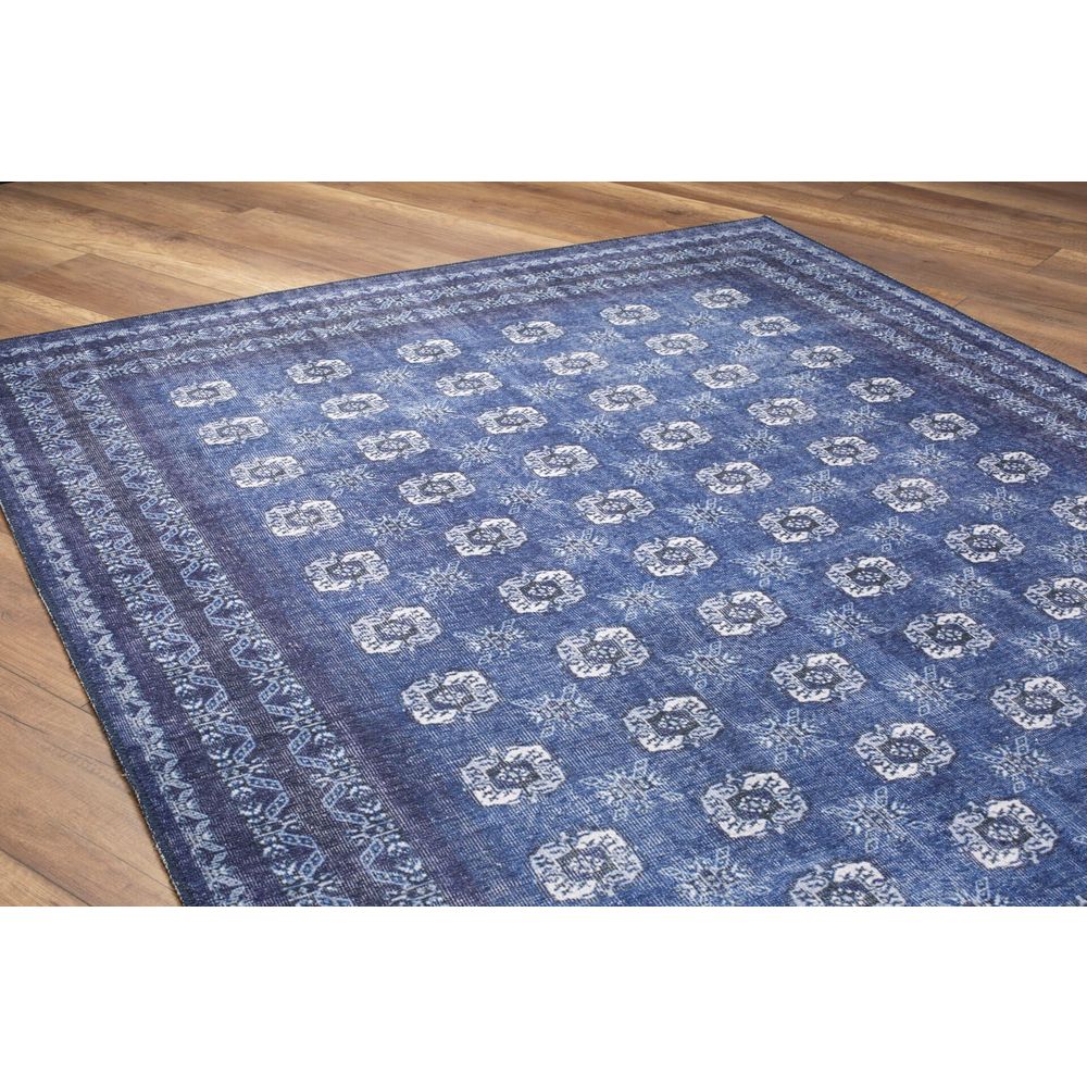 Tamnoplavi Višebojni Tepih Blues Chenille - AL 277 (140 x 190 cm) slika 5