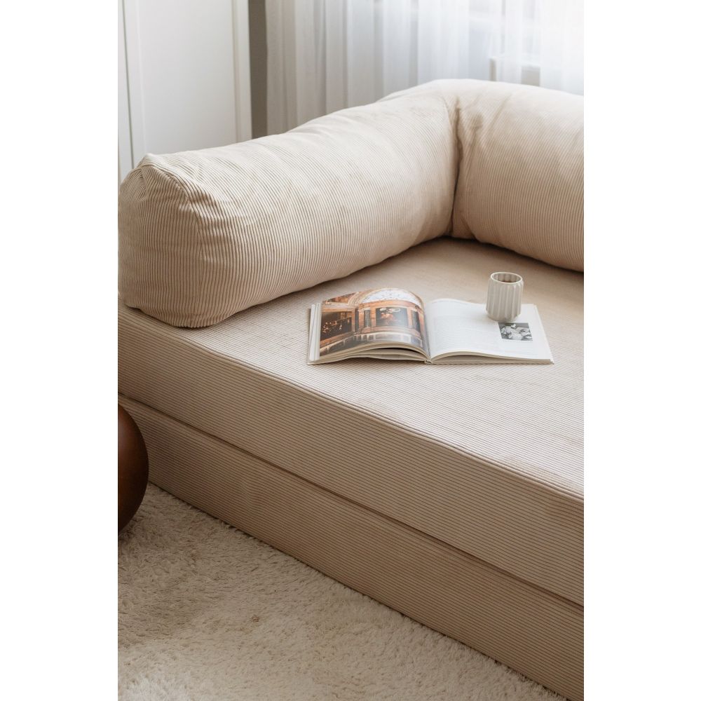 Sofa na razvlačenje za 3 osobe - bež boja slika 2