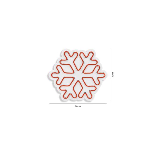 Wallity Ukrasna plastična LED rasvjeta, Snowflake - Red slika 8