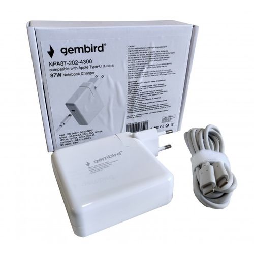 NPA87-202-4300 (TJ-354B Apple Type-C/USB-C) Gembird punjac za MacBook 87W-20,2V-4.3A, USB Type-C slika 3