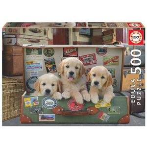 Puppies in the Luggage puzzle 500pcs