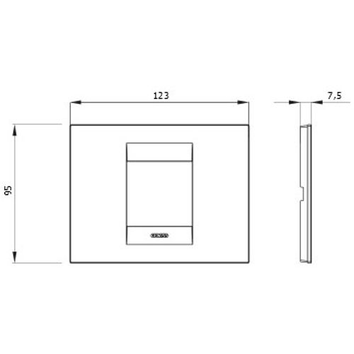 GEWISS GW16402TB Chorus, GEO dekorativna maska 2M, bela slika 2