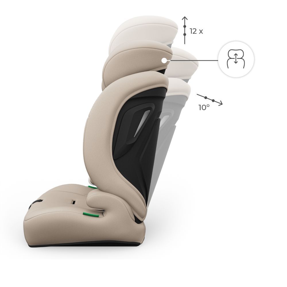 Kinderkraft autosjedalica Comfort Up 2 plus i-Size 9-36 kg (76-150 cm) bez Isofix-a, Beige slika 11