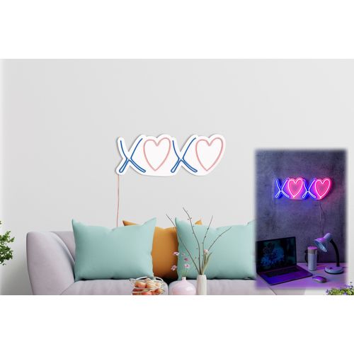 Wallity Ukrasna plastična LED rasvjeta, Tic Tac Toe XoXo - Blue slika 11