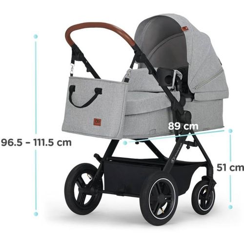 Kinderkraft Kolica B-Tour (Mink) Light Grey 3U1 slika 11