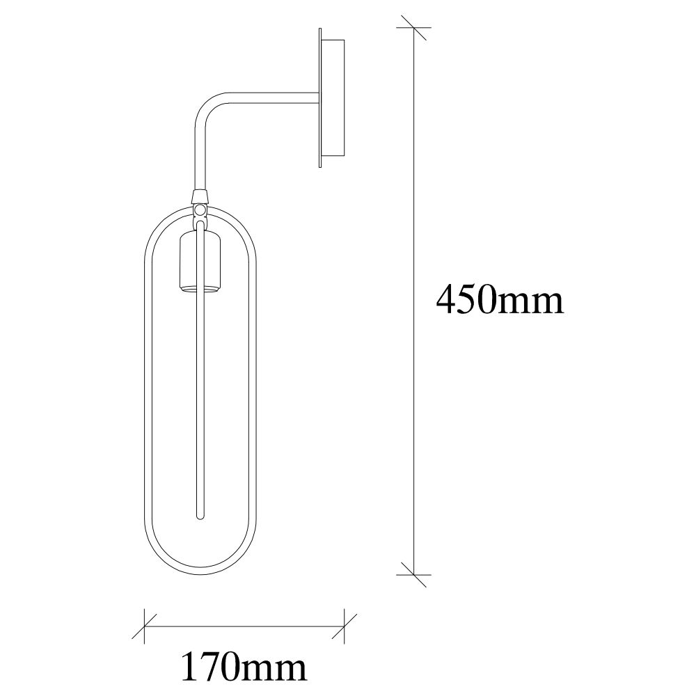 Cerco - 3151 BlackGold Zidna Lampa slika 3