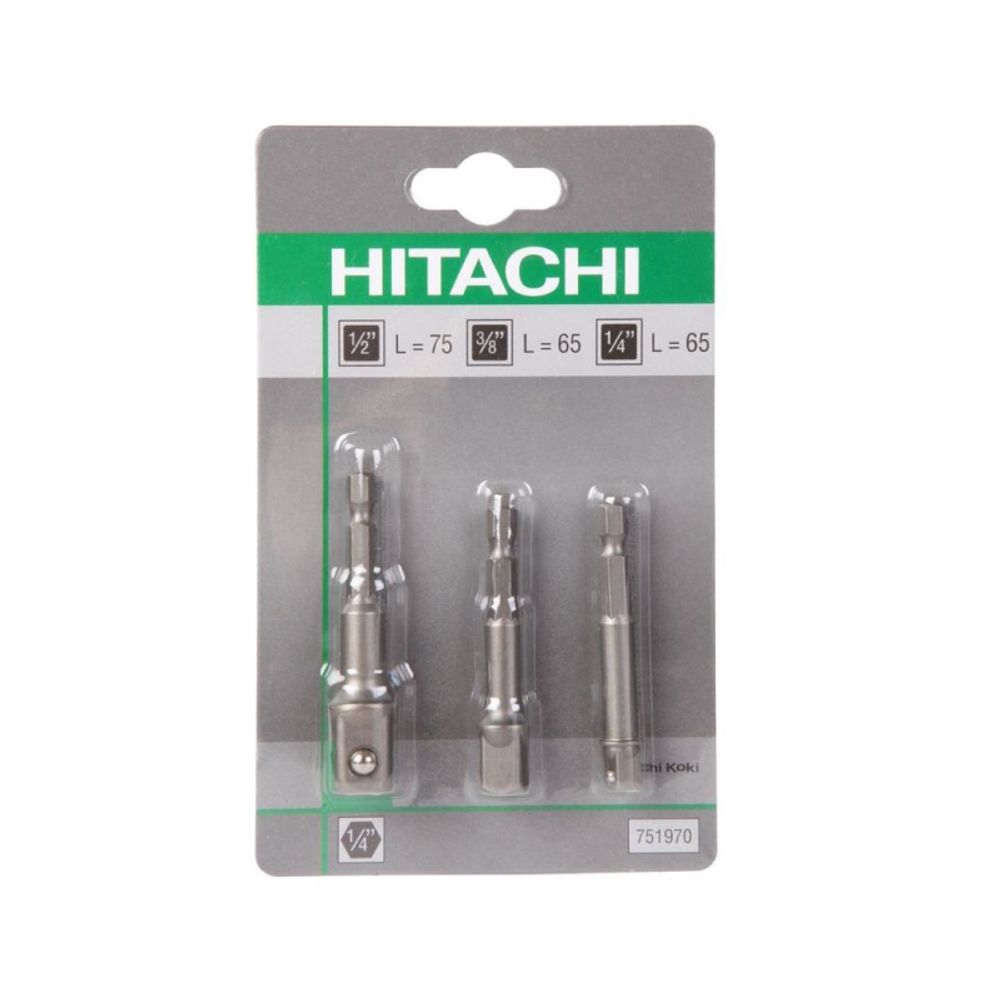 Hikoki adapter set 751970 Hex na 1/4”, 1/2”, 3/8” (3/1) slika 1