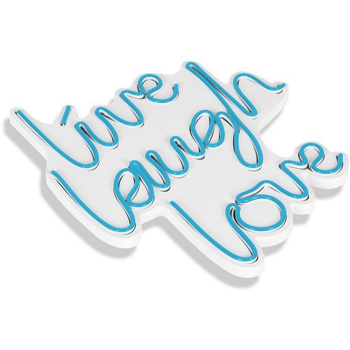 Wallity Ukrasna plastična LED rasvjeta, Live Laugh Love - Blue slika 5