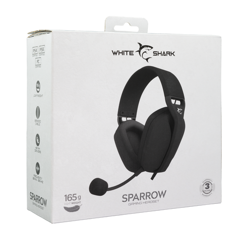 White Shark SLUŠALICE GH-2443 SPARROW Crne slika 7