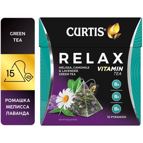 CURTIS Relax Tea - Zeleni čaj sa kamilicom, lavandom i matičnjakom 15x1,7g 111114 slika 1