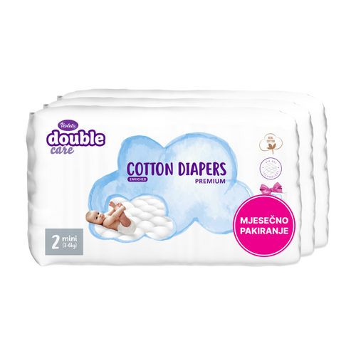 Violeta pelene COTTON sa maramicama Water veličina 2 XXL 3pack, mjesečno pakiranje slika 1