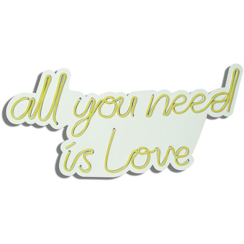 Wallity Ukrasna plastična LED rasvjeta, All You Need is Love - Yellow slika 4