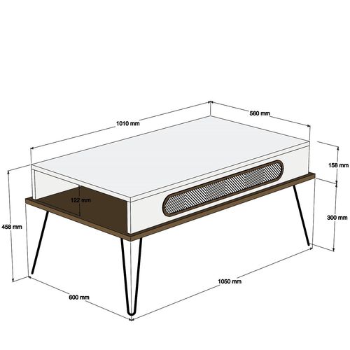 Ekol - Walnut Walnut Coffee Table slika 4