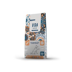 VIDA SUPER Suva hrana za odrasle pse srednjih i velikih rasa sa lososom, ribom i super veggies, 12 kg