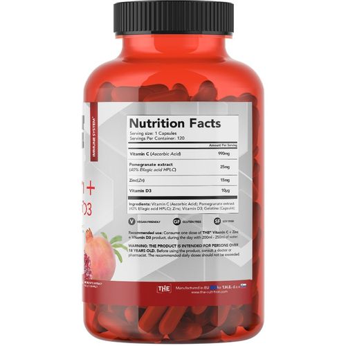 The Nutrition Vitamin C Complex +D3+Cink  120 kapsula slika 2