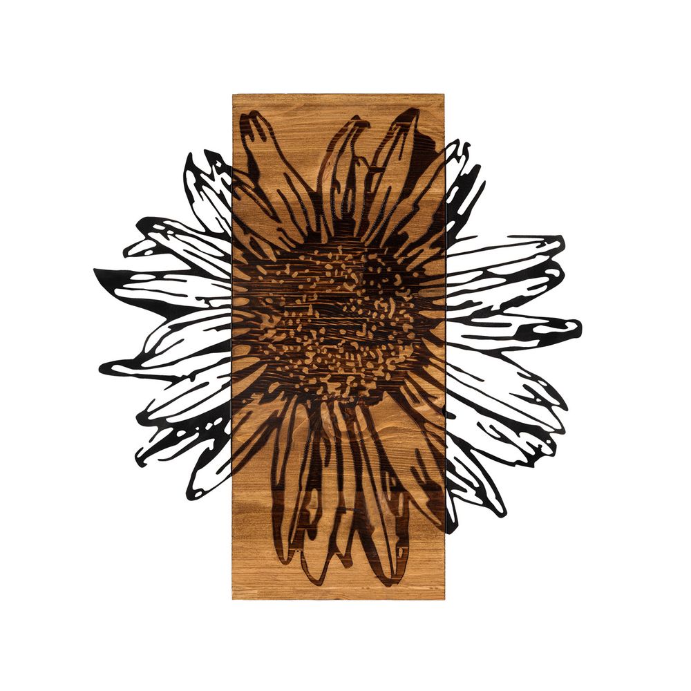 Daisy Black Walnut Ukrasni Drveni Zidni Dodatak slika 5