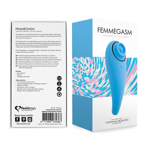 Vibrator FeelzToys - FemmeGasm, tirkizan slika 3