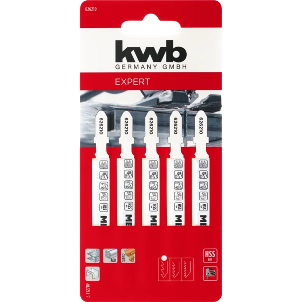 KWB list za ubodnu pilu, l - 76 mm, za metal, grubi, 5 kom slika 2