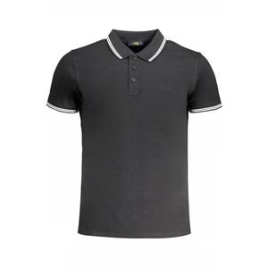 CAVALLI CLASS MEN'S SHORT SLEEVED POLO SHIRT BLACK