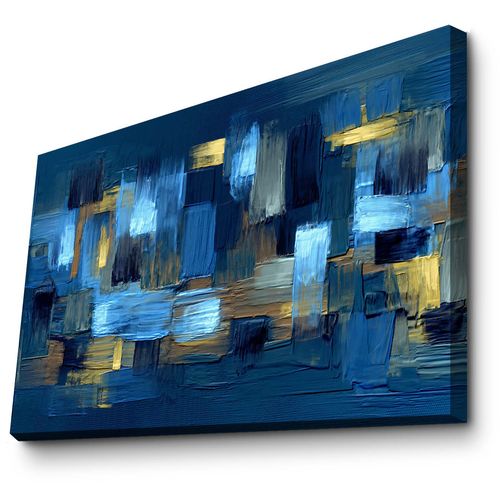 Wallity 4570NISC-006 Blue
Navy Blue
Brown
Gold Decorative Canvas Painting slika 3