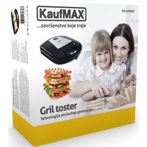 KAUFMAX GRILL TOSTER CRNI slika 3