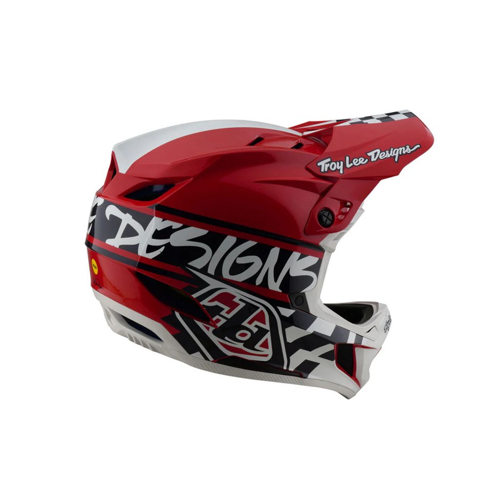 Kaciga TLD D4 POLYACRYLITE FIFTY-50 WHITE RED slika 4