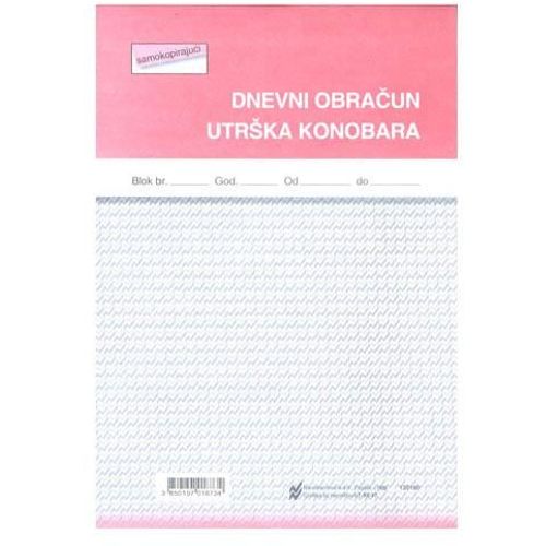 XII-37 DNEVNI OBRAČUN UTRŠKA KONOBARA; Blok 3 x 50 listova, 14,8 x 21 cm slika 2