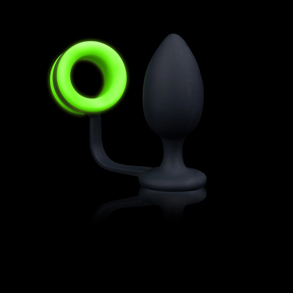Joj! by Shots analni čep with Cockring - Glow in the Dark slika 1