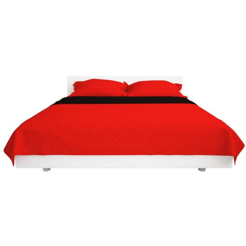 131554 Double-sided Quilted Bedspread Red and Black 230x260 cm slika 27