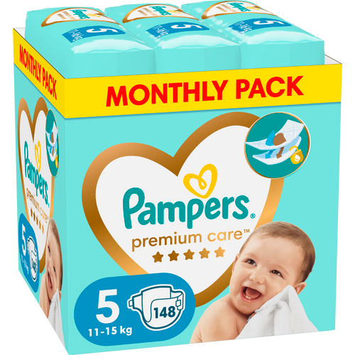 Pampers Premium Care mesečno pakovanje pelena XXL slika 5