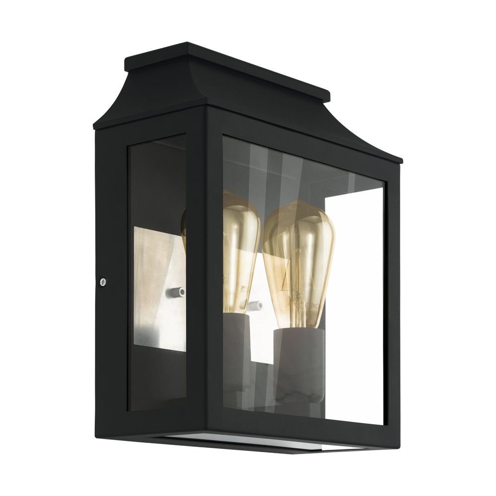 Eglo Soncino Vanjska Zidna Lampa, E27, Aluminij Gus/crna slika 1