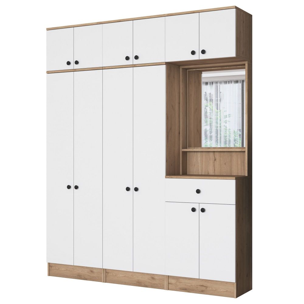 Hall Stand EA142 - 3451, boja / nijanse orah, bijela slika 7