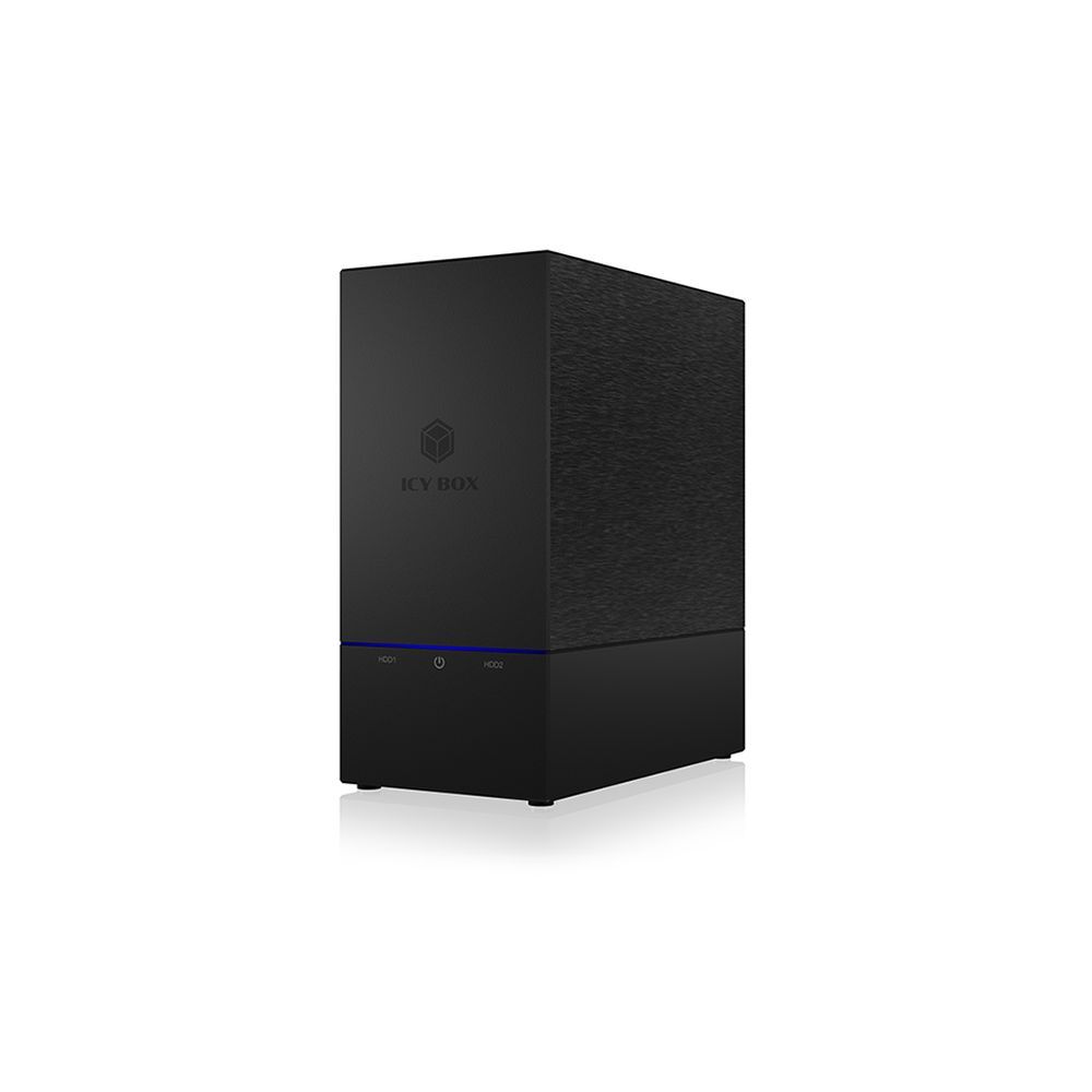 Eksterno kućište ICY BOX IB-RD3621-C31, 2x 3.5" SATA HDD, USB-C 3.1 Gen 2, RAID 0/1, single, large, crno slika 1