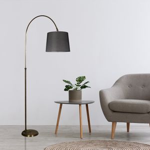 Lina lambader eskitme ayak pramit hasır siyah abajurlu Black Floor Lamp