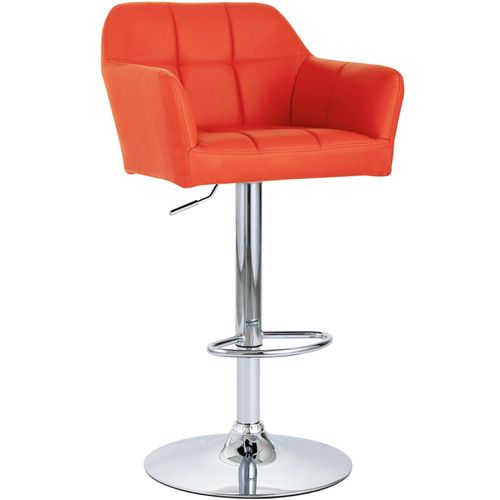 Barski stolci s naslonima 2 kom narančasti od umjetne kože slika 3
