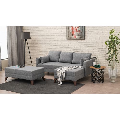 Ugaona Sofa Bella Desni Kut 2 Siva - Sofa-Krevet slika 1