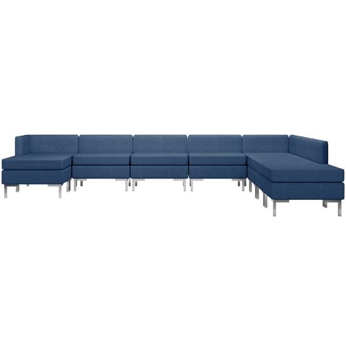 9-dijelni set sofa od tkanine plavi slika 26