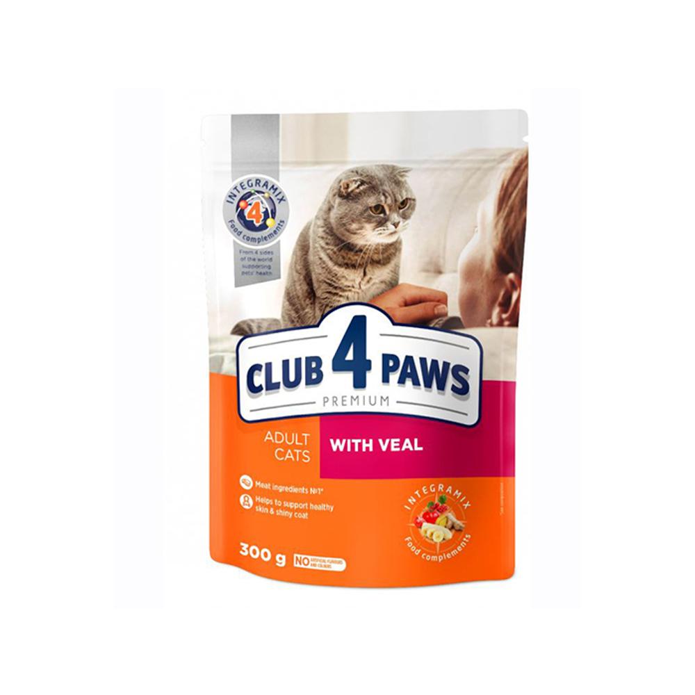 Club 4 Paws hrana za mačke sa teletinom 300g  slika 1