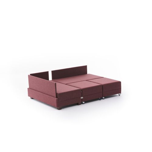 Atelier Del Sofa Kutna garnitura na razvlačenje, Bordo crvena, Fly Corner Sofa Bed Left - Claret Red slika 7