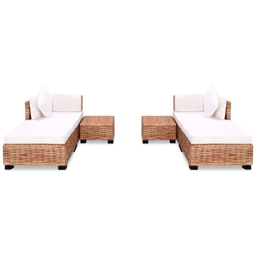 Sofa Set 16 kom Prirodni Ratan slika 46