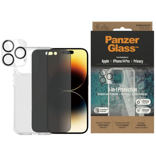 PanzerGlass iPhone 14 Pro Bundle (UWF Privacy zaštitno staklo, futrola, zaštita za kameru) slika 3