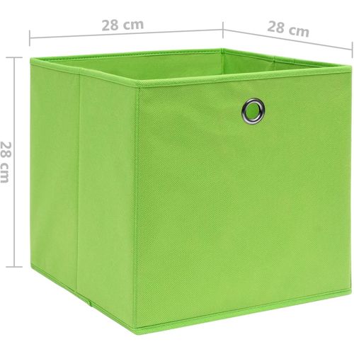 Kutije za pohranu od netkane tkanine 4 kom 28x28x28 cm zelene slika 4