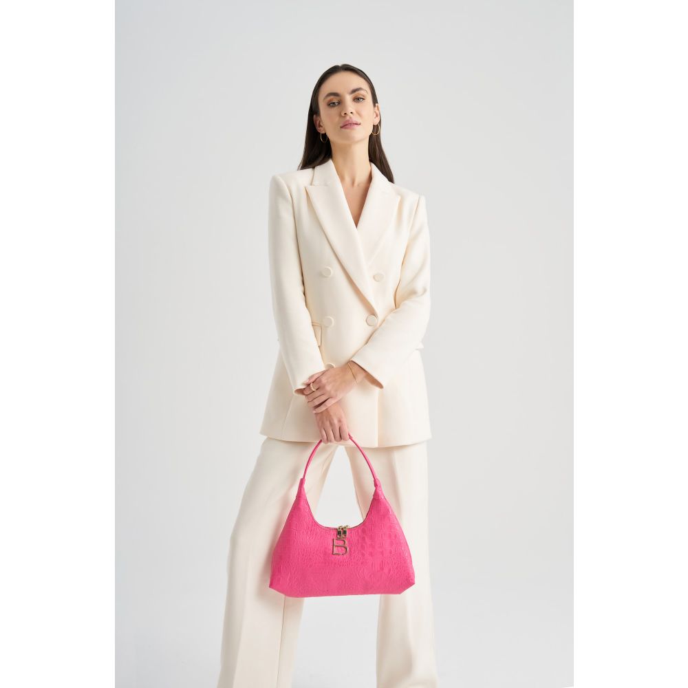 Torba preko ramena 505 - Croco Fuchsia u fuksija boji slika 6