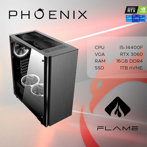 Phoenix računalo FLAME Y-602, Intel i5 14400F, 16GB DDR4, NVME SSD 1TB, RTX 3060 12GB