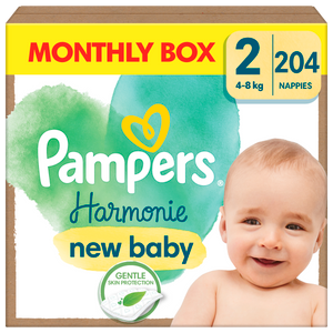 Pampers Harmonie pelene XXL mjesečno pakiranje, veličina 2, 204 komada