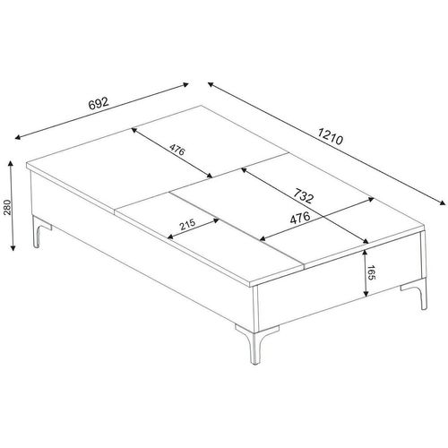 Esinti - White White Coffee Table slika 5